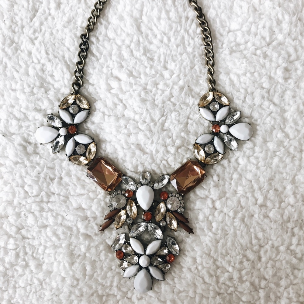 Orange gemstone necklace